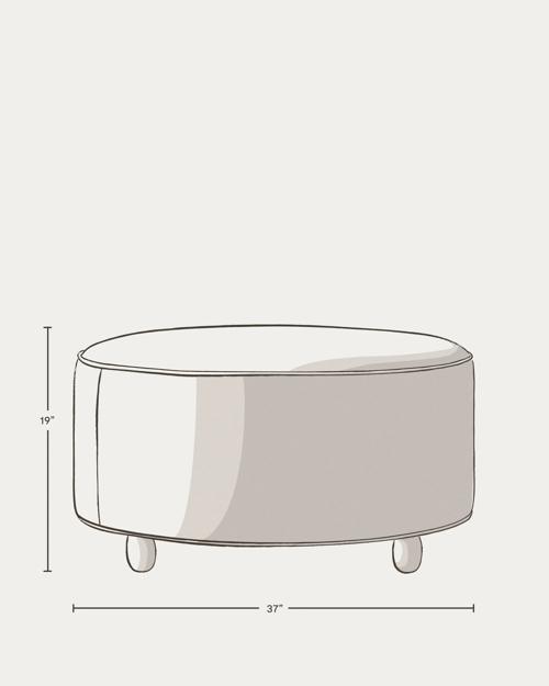 Brynn Cylinder Ottoman - Gallery Image #4