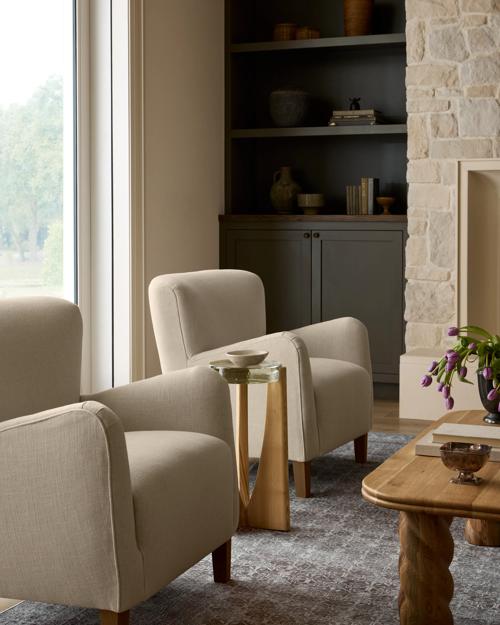 Shown in Lisburn Sand Linen Blend