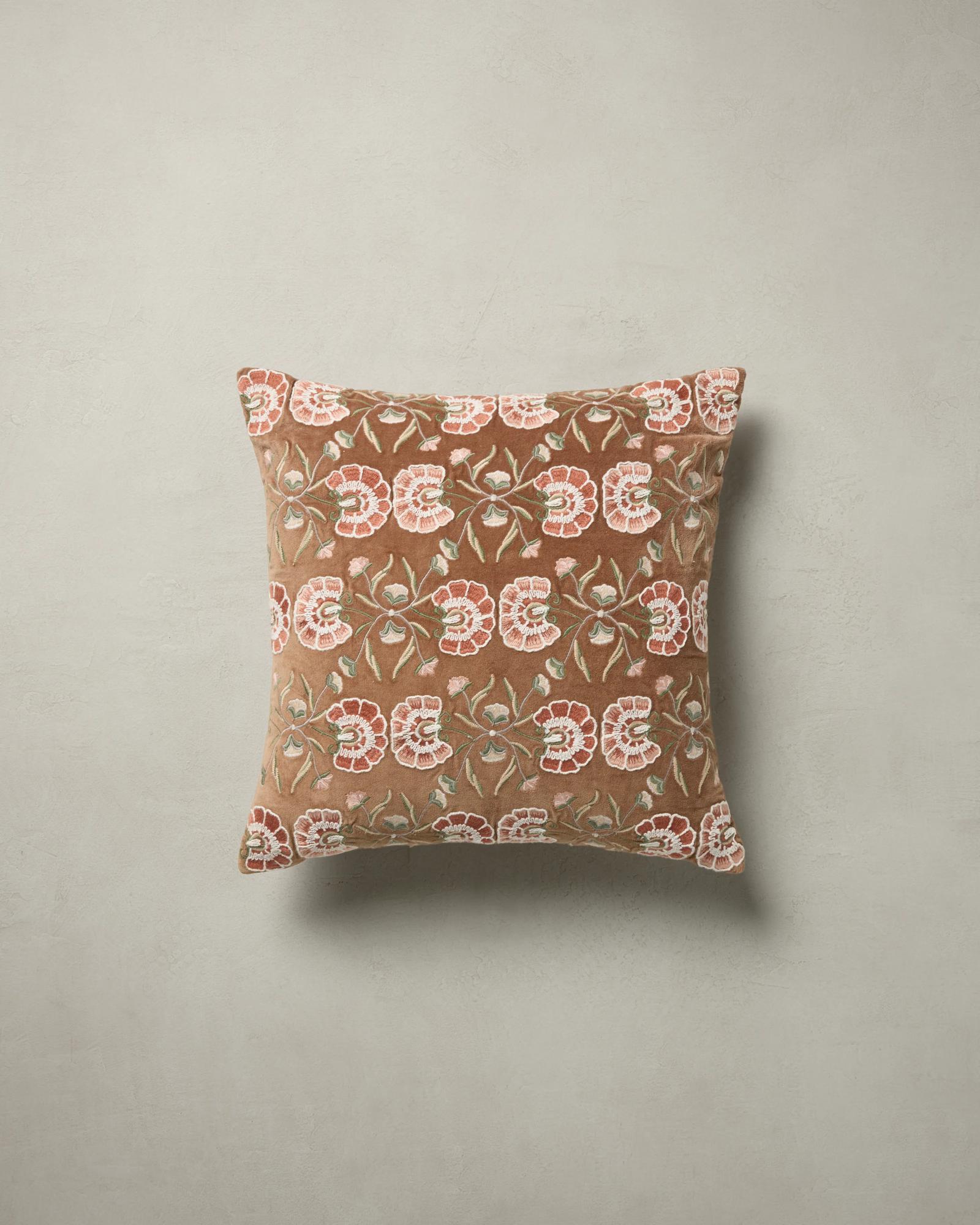 Posey Pillow - Mocha Multi 20 x 20