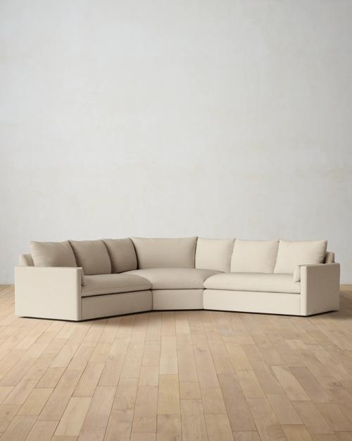 Leighton Track Arm 3-Piece Wedge Sectional - Gallery Image #1