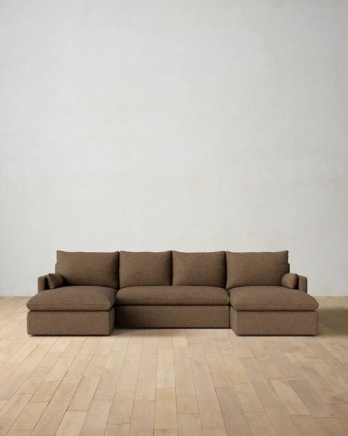 Leighton Track Arm 3-Piece Chaise Sectional - Gallery Image #1