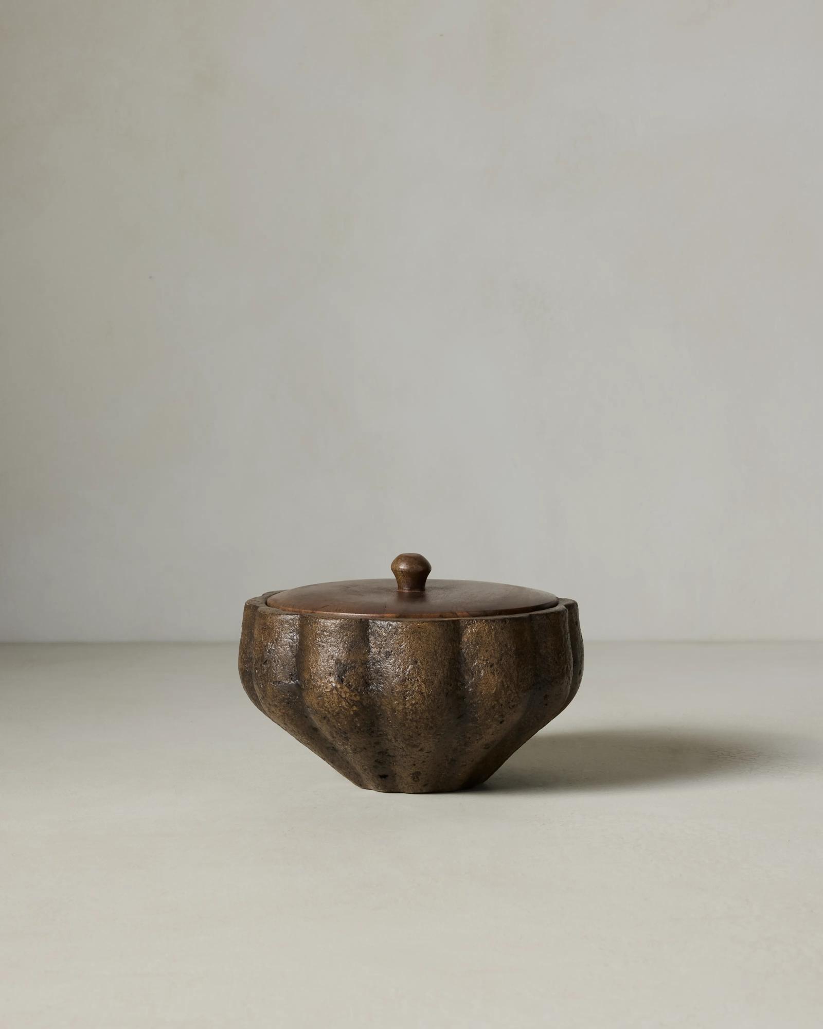 Virgo Lidded Bowl - Brown 8.75W x 6H x 8.75D
