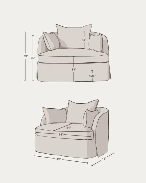 Juliette Grand Swivel Chair - Gallery Image #5