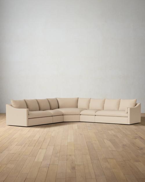 Leighton Slope Arm 5-Piece Wedge Sectional - Gallery Image #1