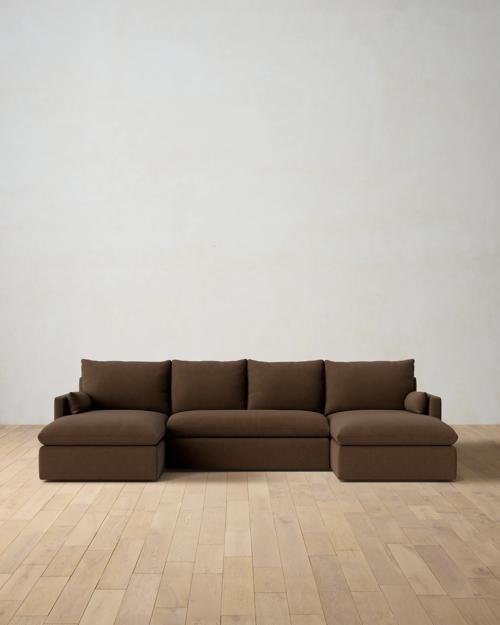 Leighton Track Arm 3-Piece Chaise Sectional - Gallery Image #1