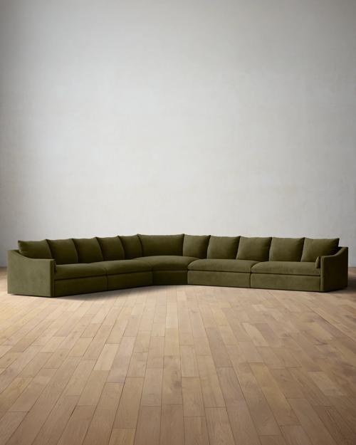 Leighton Slope Arm 5-Piece Grand Wedge Sectional - Gallery Image #1