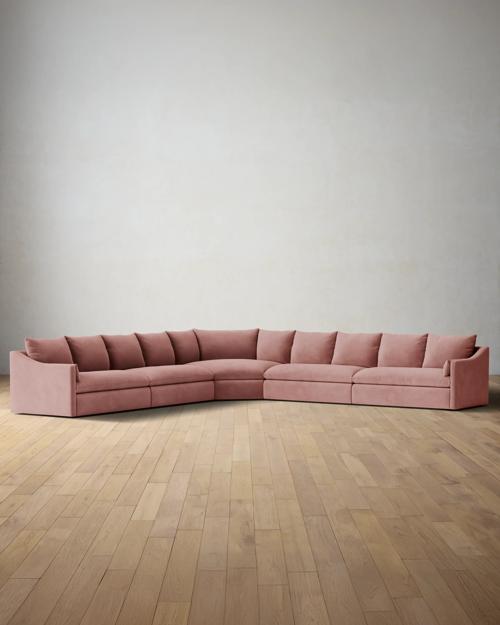 Leighton Slope Arm 5-Piece Grand Wedge Sectional - Gallery Image #1