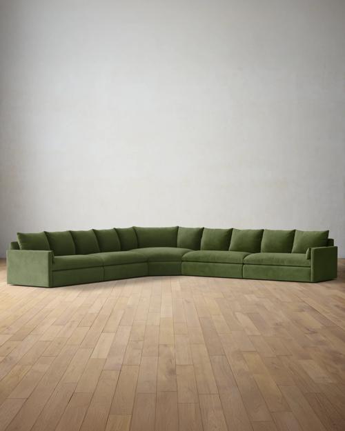 Leighton Track Arm 5-Piece Grand Wedge Sectional - Gallery Image #1