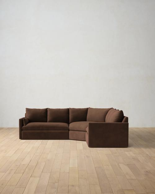 Leighton Track Arm 3-Piece Wedge Sectional - Gallery Image #2
