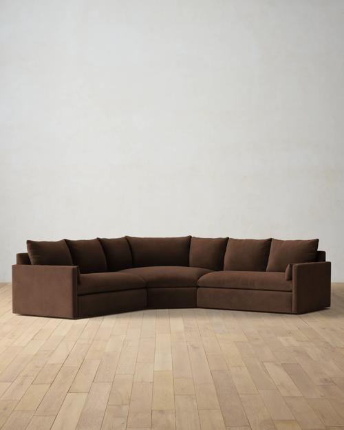 Leighton Track Arm 3-Piece Wedge Sectional - Gallery Image #1