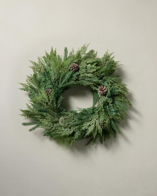 26" Mixed Greenery Wreath - Gallery Image #1
