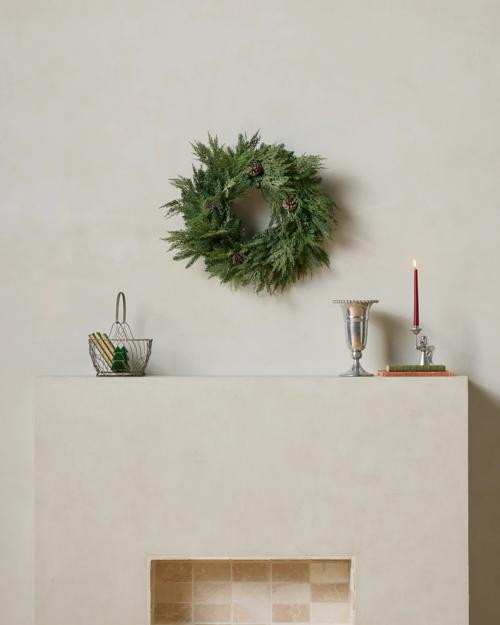26" Mixed Greenery Wreath - Gallery Image #2