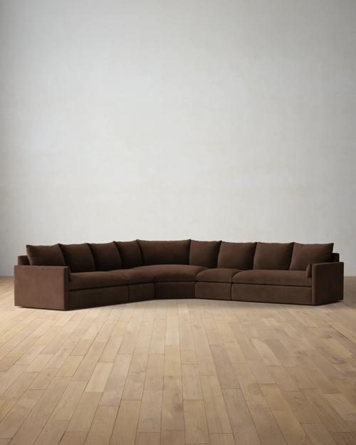 Leighton Track Arm 5-Piece Wedge Sectional - Gallery Image #1