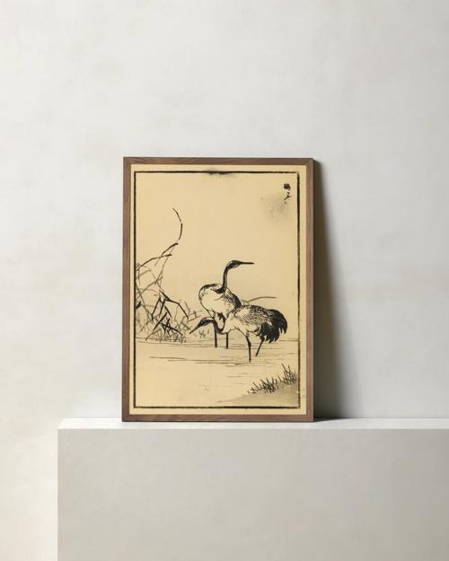 Cranes in River 1 by Getty Images - Gallery Image #1