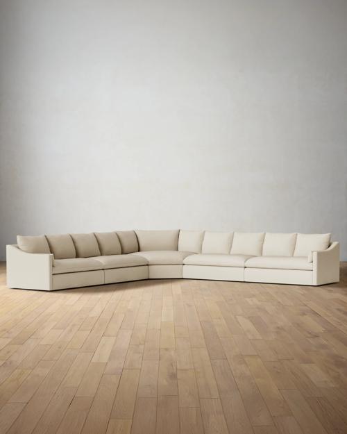Leighton Slope Arm 5-Piece Grand Wedge Sectional - Gallery Image #1