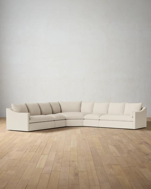 Leighton Slope Arm 5-Piece Wedge Sectional - Gallery Image #1