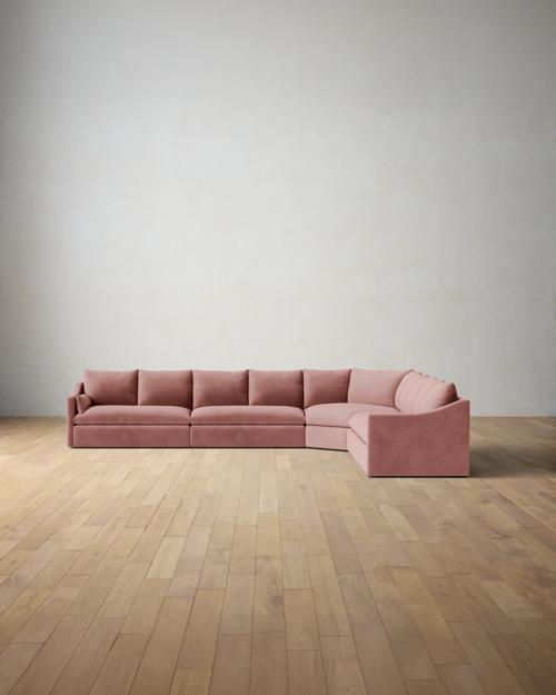 Leighton Slope Arm 5-Piece Grand Wedge Sectional - Gallery Image #2