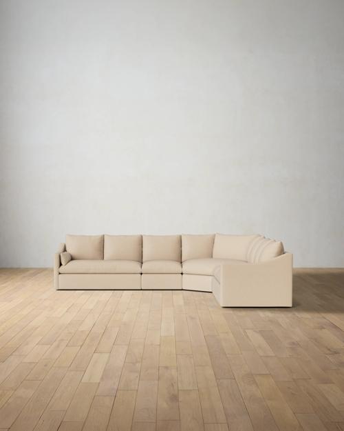 Leighton Slope Arm 5-Piece Wedge Sectional - Gallery Image #2