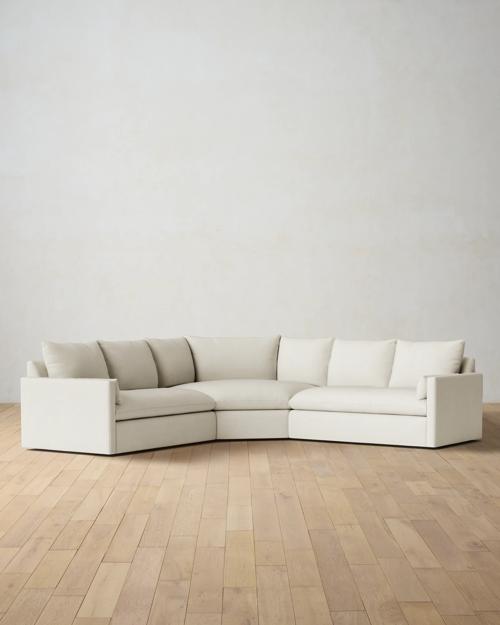 Leighton Track Arm 3-Piece Wedge Sectional - Gallery Image #1
