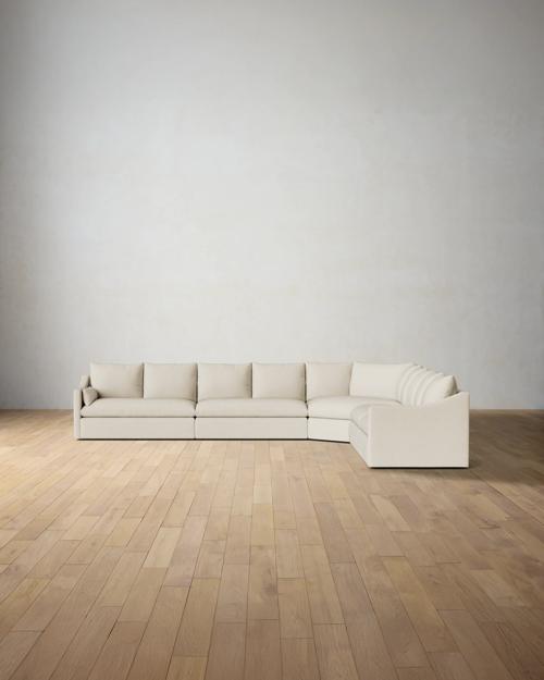 Leighton Slope Arm 5-Piece Grand Wedge Sectional - Gallery Image #2