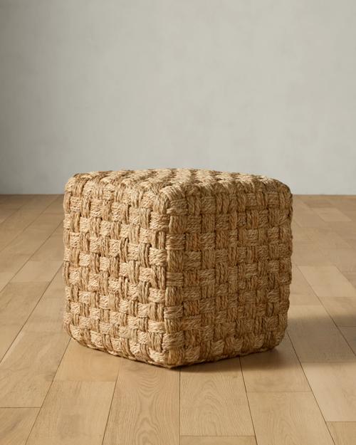 Woven Jute Cube Ottoman - Gallery Image #2