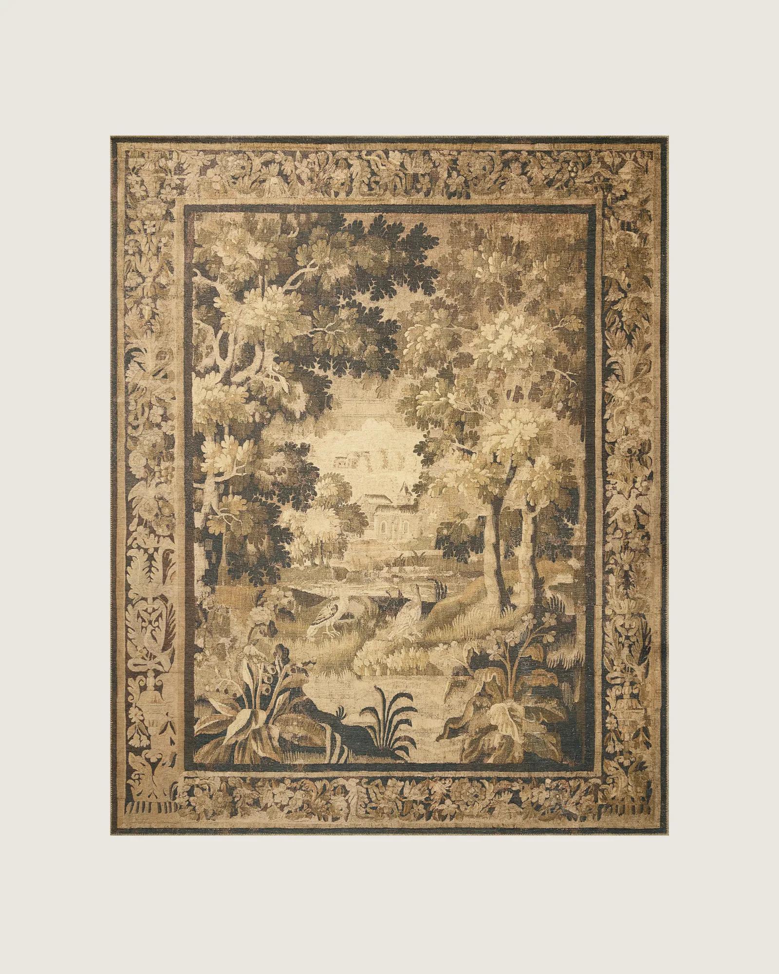 #ユリウス#Backlash#サルエル#ミッチーの部屋 Hollyhock Printed Tapestry Rug | Joon Loloi
