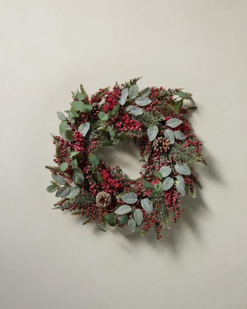 26" Flocked Berry Wreath - Gallery Image #1