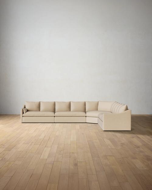 Leighton Slope Arm 5-Piece Grand Wedge Sectional - Gallery Image #2