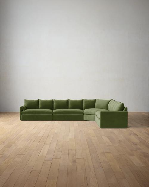 Leighton Track Arm 5-Piece Grand Wedge Sectional - Gallery Image #2