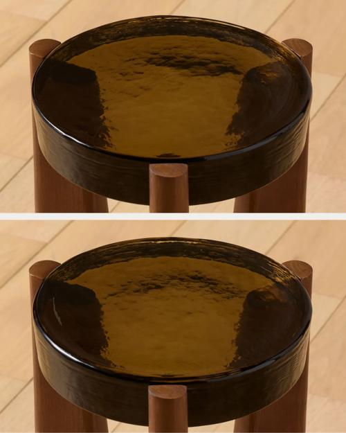 Variations in cast glass include: air bubbles, lines, swirls, and color