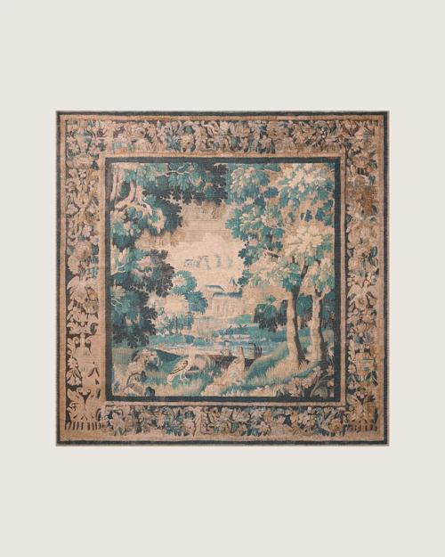 Hollyhock Printed Tapestry Rug