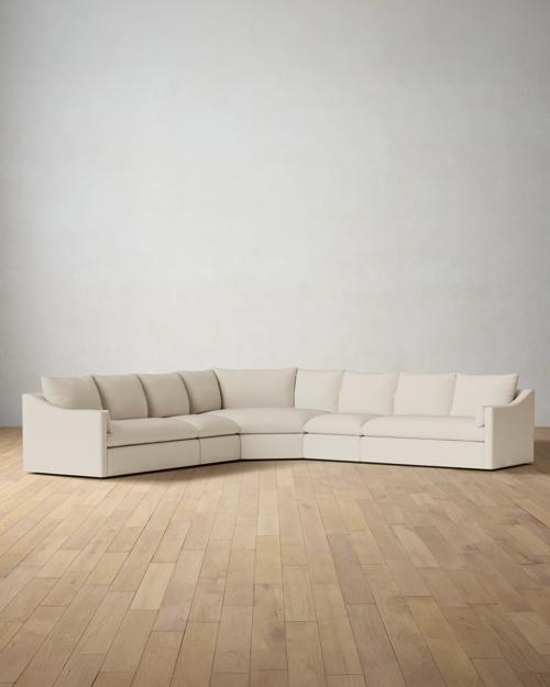 Leighton Slope Arm 5-Piece Wedge Sectional - Gallery Image #1
