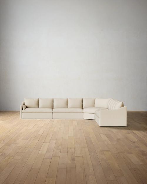 Leighton Slope Arm 5-Piece Grand Wedge Sectional - Gallery Image #2