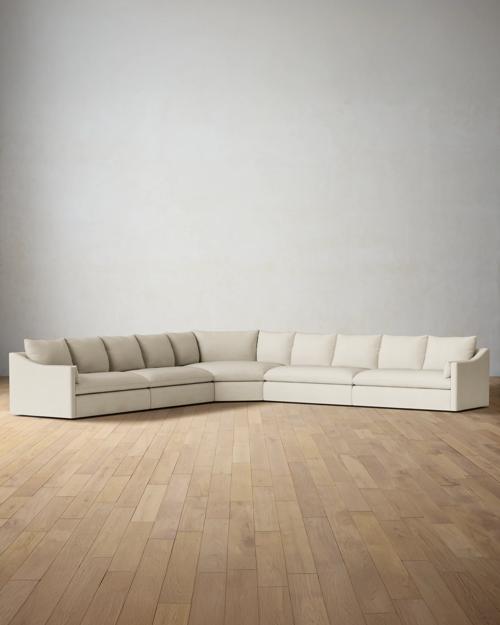 Leighton Slope Arm 5-Piece Grand Wedge Sectional - Gallery Image #1