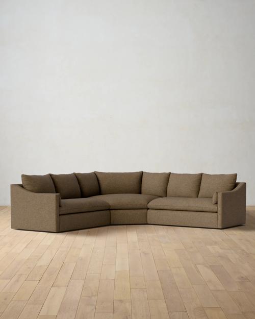 Leighton Slope Arm 3-Piece Wedge Sectional - Gallery Image #1
