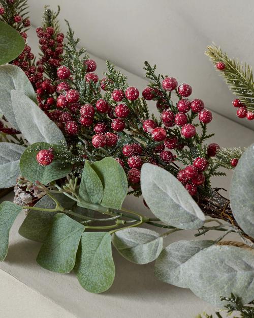 6' Flocked Berry Garland - Gallery Image #3