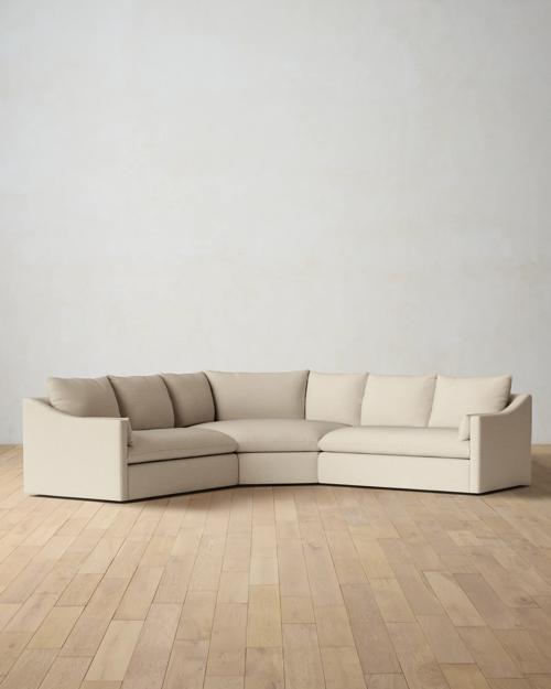 Leighton Slope Arm 3-Piece Wedge Sectional - Gallery Image #1
