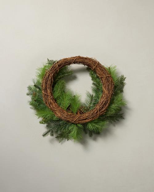 26" Natural Pine Wreath - Gallery Image #3