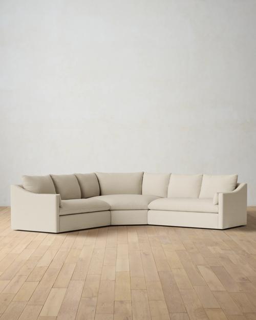 Leighton Slope Arm 3-Piece Wedge Sectional - Gallery Image #1