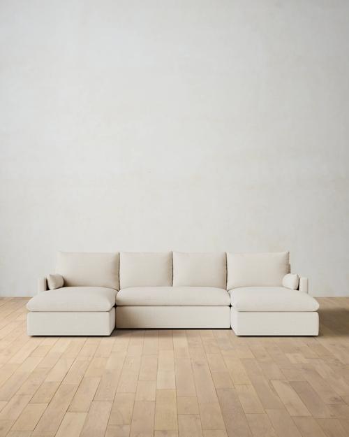 Leighton Track Arm 3-Piece Chaise Sectional - Gallery Image #1