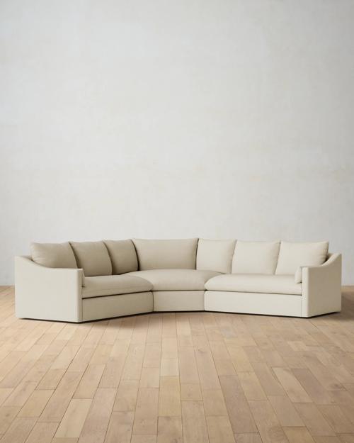Leighton Slope Arm 3-Piece Wedge Sectional - Gallery Image #1