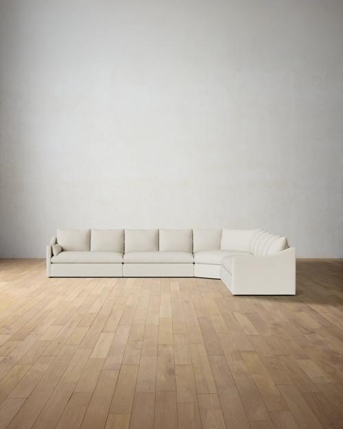 Leighton Slope Arm 5-Piece Grand Wedge Sectional - Gallery Image #2