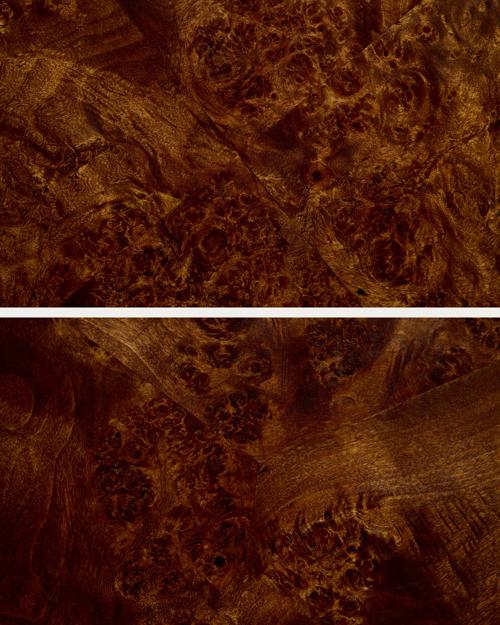 The pattern and coloring of the wood will vary from piece to piece—no two are alike.