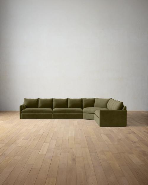Leighton Track Arm 5-Piece Grand Wedge Sectional - Gallery Image #2