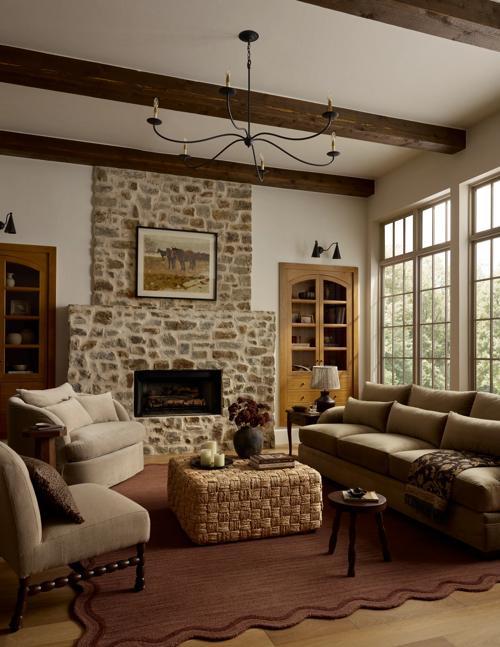 Woven Jute Cocktail Ottoman - Gallery Image #2