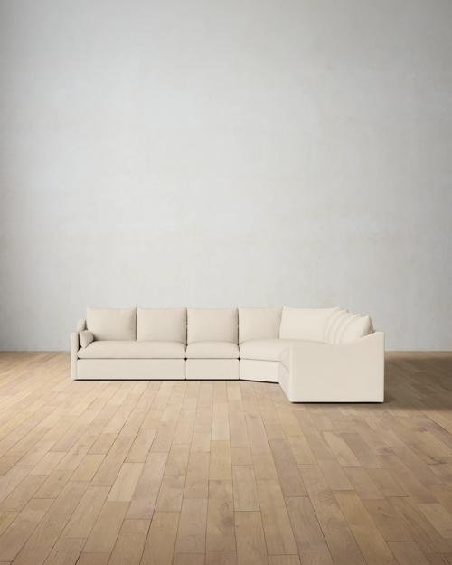 Leighton Slope Arm 5-Piece Wedge Sectional - Gallery Image #2