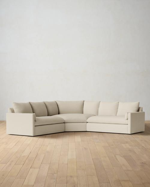 Leighton Track Arm 3-Piece Wedge Sectional - Gallery Image #1