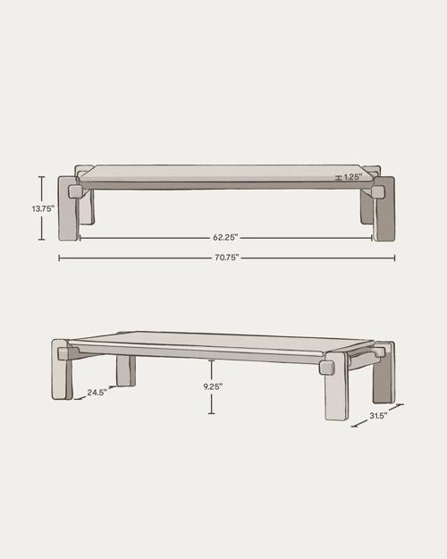 Maelle Rectangle Coffee Table - Gallery Image #8