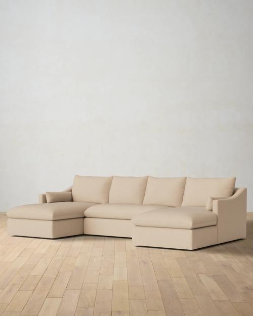 Leighton Slope Arm 3-Piece Chaise Sectional - Gallery Image #2