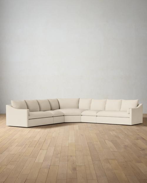 Leighton Slope Arm 5-Piece Wedge Sectional - Gallery Image #1